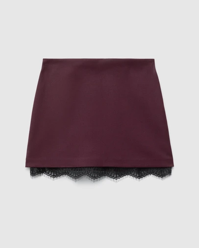 & Other Stories - Lace-Trim Mini Skirt