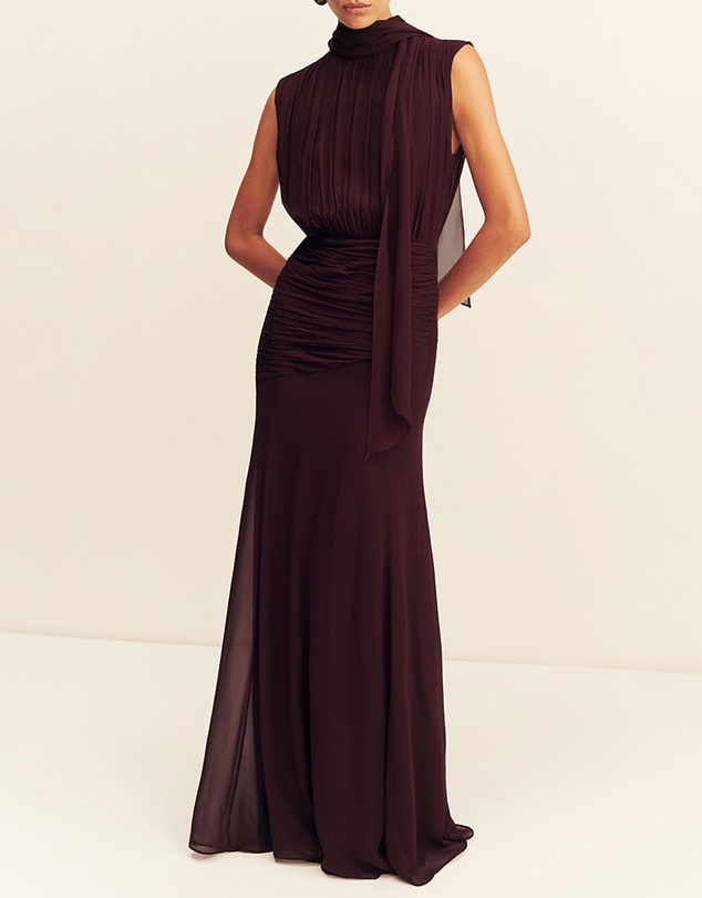 Shona Joy - Amina Scarf Neck Maxi Dress