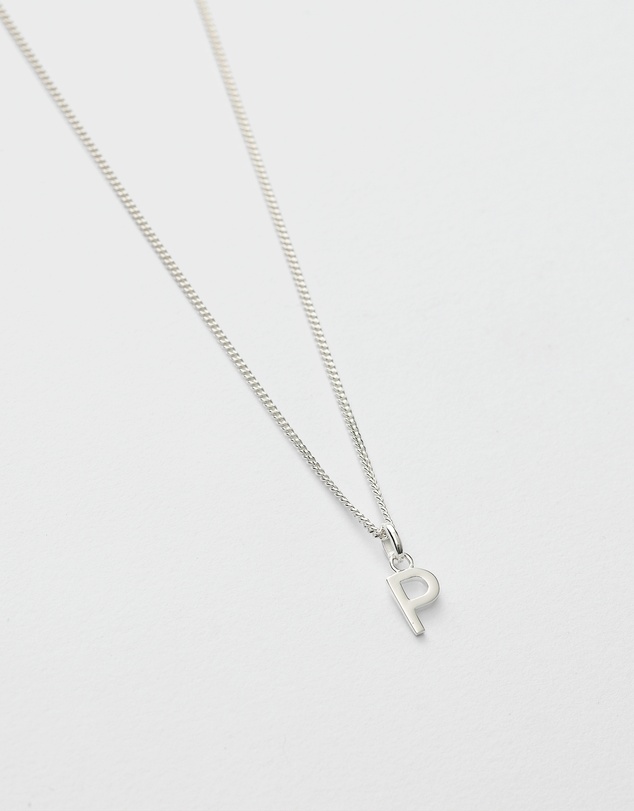 Kirstin Ash - P Outline Initial Necklace