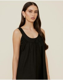 The Fated - Camille Linen Blend Mini Dress