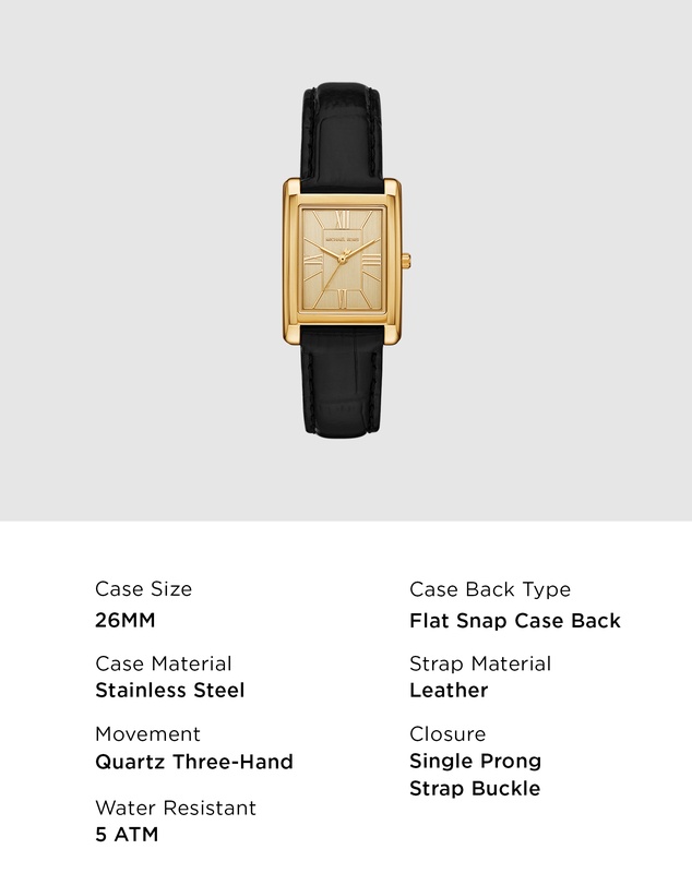 Michael Kors - Essex Black Analogue Watch