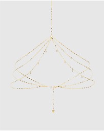 GUESS - Gold-Tone Hashtag Guess Body Chain