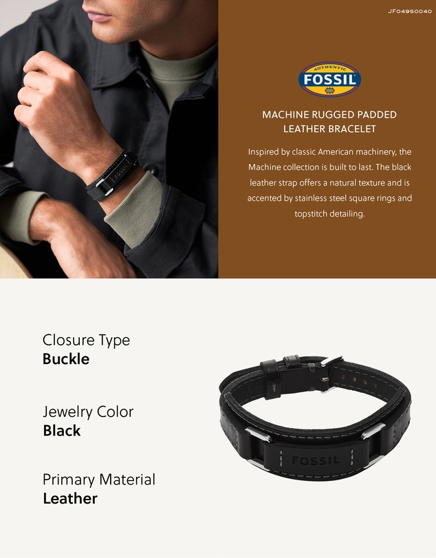 Fossil - Machine Black Bracelet