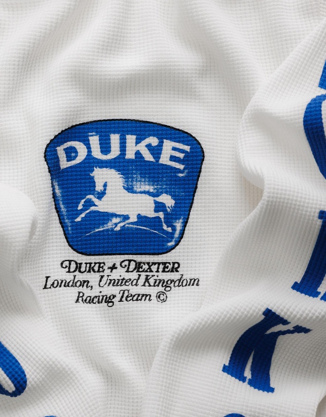 Duke + Dexter - DR Sponsors Vintage White Waffle Top