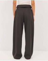 Calli - Tate Fold Over Waist Suit Pants