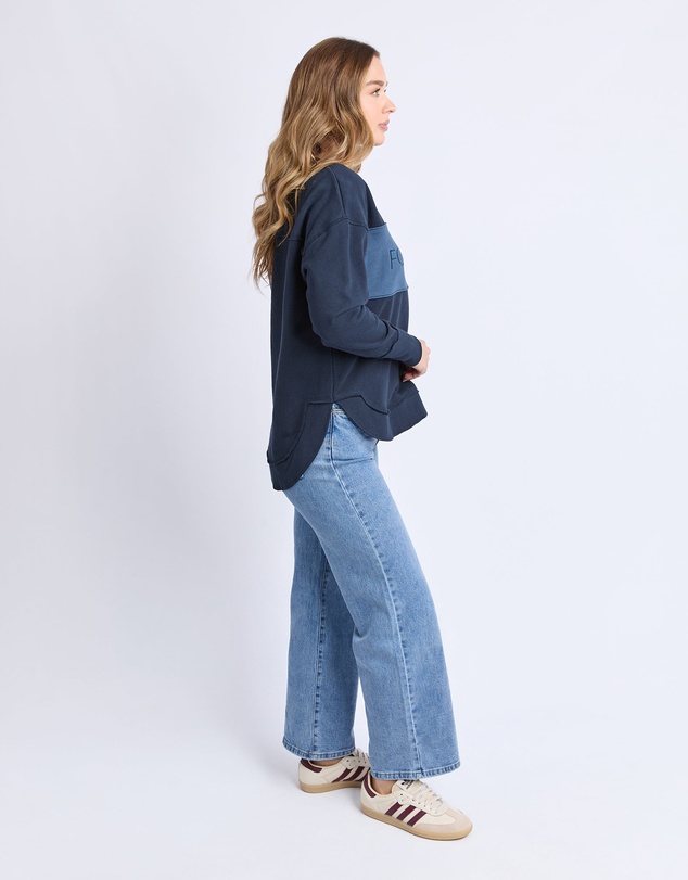 Foxwood - Simplified Tonal Crew Navy