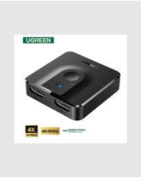 Ugreen - UGreen 2-Port Bi-Directional HDMI Switcher 4K 30Hz Plug Play Black