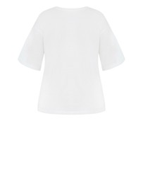 City Chic - Plus size Laid Back Amore Tee - ivory