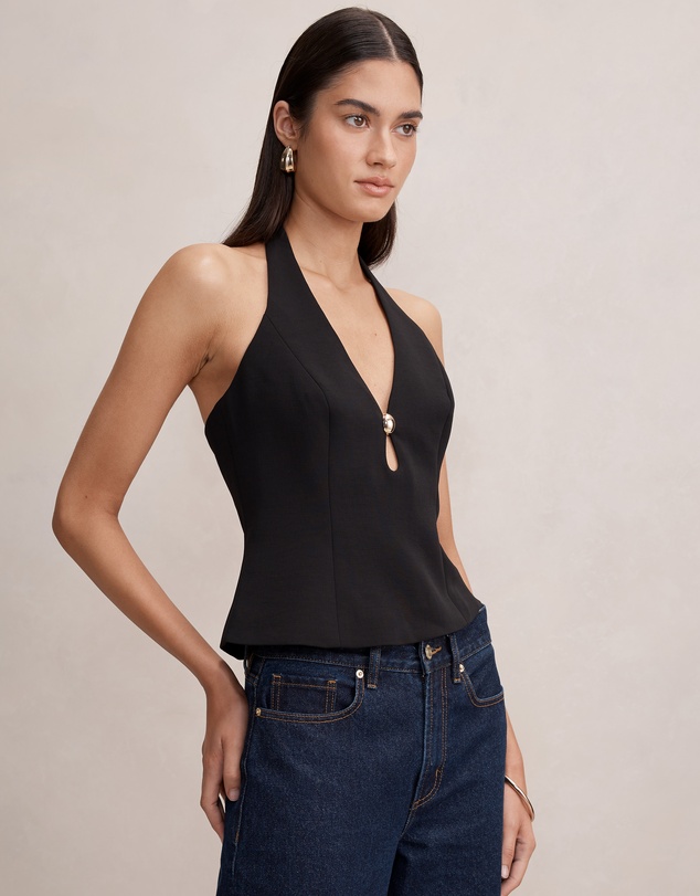 Forever New - Bria Hardware Keyhole Top