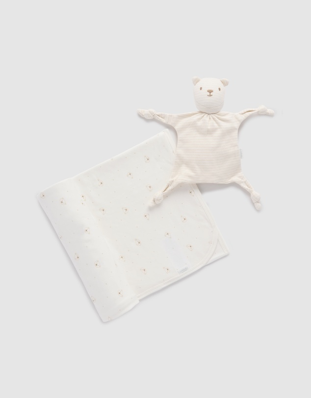 Purebaby - Bunny Rug  & Snookie Gift Pack-Babies