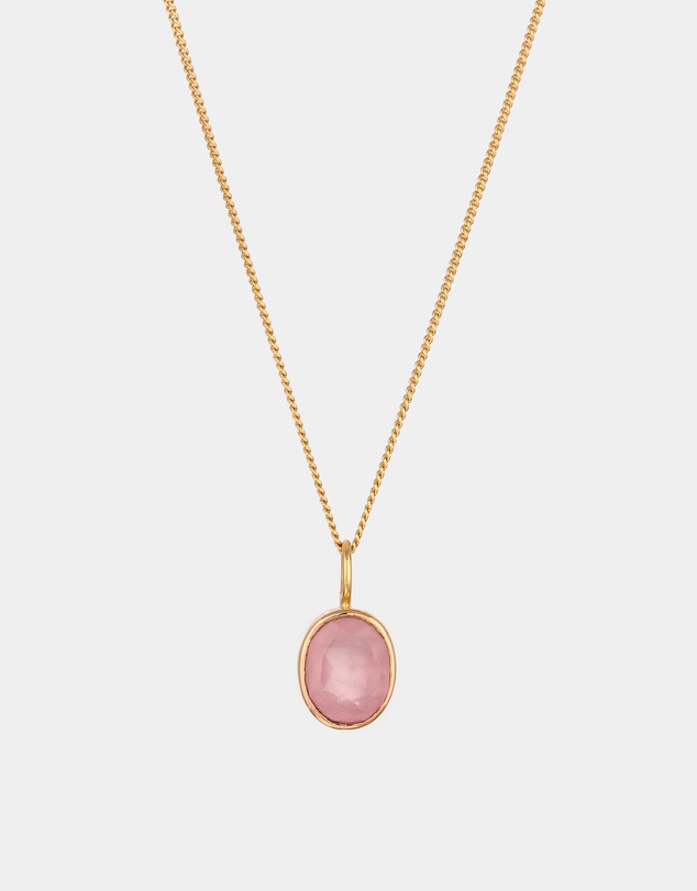 Elli Jewelry - Necklace Quartz 925 Sterling Silver Gold-Plated