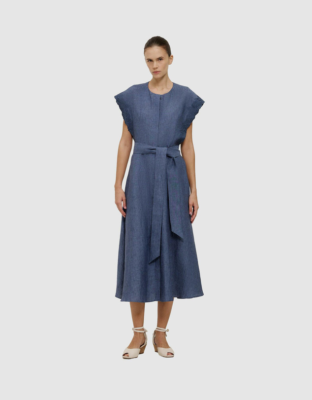 Trenery - Linen Embroidered Detail Dress