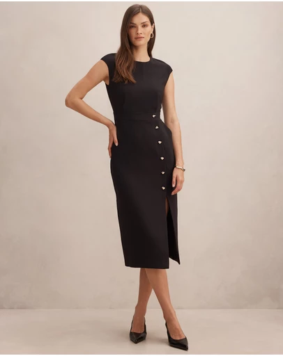 Forever New - Lisette Column Button Midi Dress