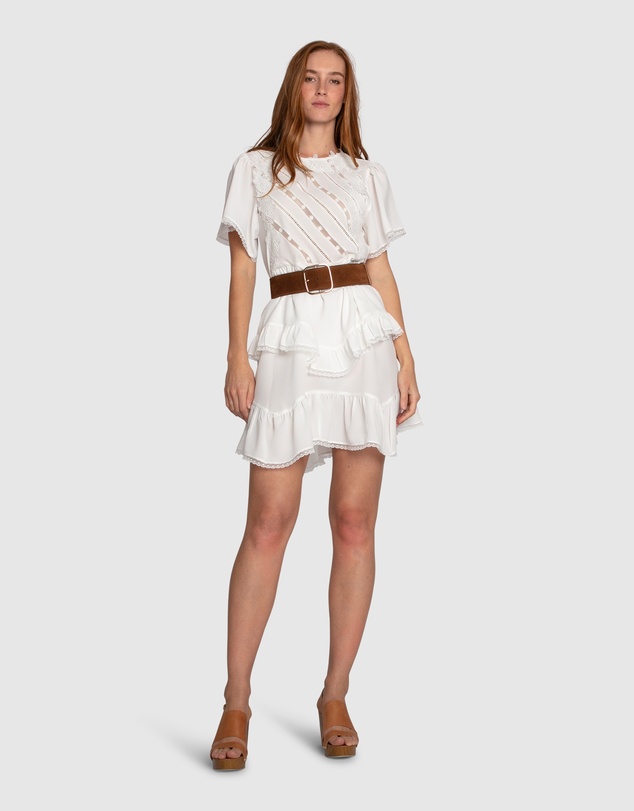 Belle & Bloom - The Softest Spell Ruffle Mini Dress