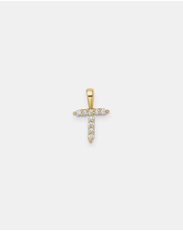 Zoe Olivia - 9K Gold Lab Grown Diamond Initial T Pendant