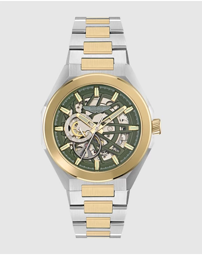 Aston Martin - TKS 42mm Bertelli Green Two Tone Steel Bracelet Watch
