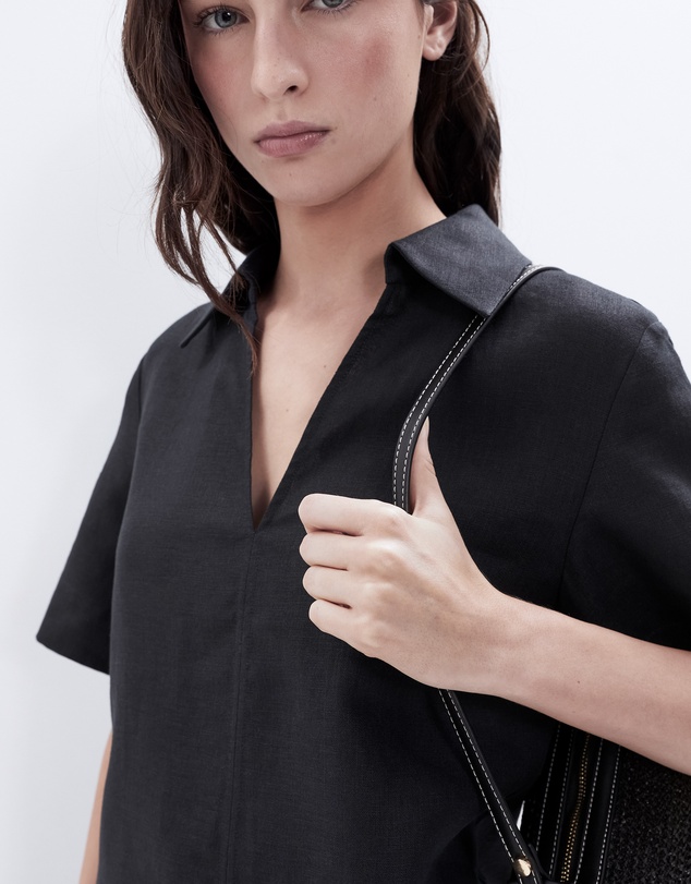 UNISON - Collared Linen Top