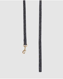 Mog & Bone - Neoprene Lead - Black Metallic Cross Print