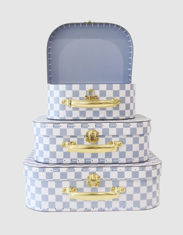 Alimrose - Kids Carry Case Set Blue Check