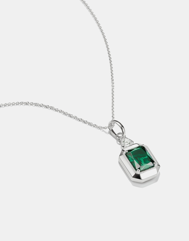THOMAS SABO - THOMAS SABO Necklace with Green Octagon Stone Pendant