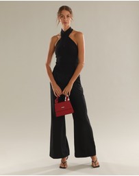 Morgan & Taylor - Naomi Top Handle Bag in Burgundy Red