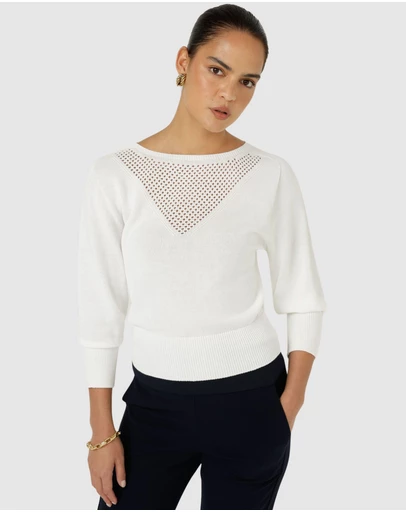 SACHA DRAKE - Chloe 3/4 Sleeve Knit Top