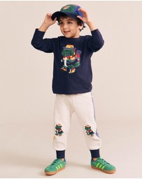 Huxbaby - Camping Dino Colour Block Trackpants - Babies
