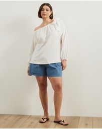 Atmos&Here Curvy - Scarlett Linen Off The Shoulder Top