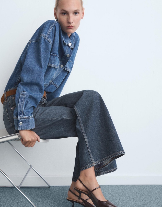 M.N.G - Wide-Leg Jeans With Buttons
