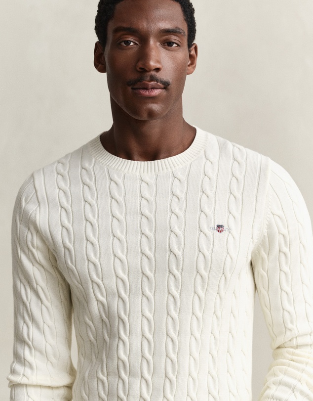 Gant - Cotton Cable Crew Neck Knit
