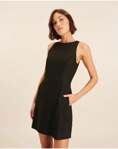 AERE - Harlow Linen A Line Mini Dress