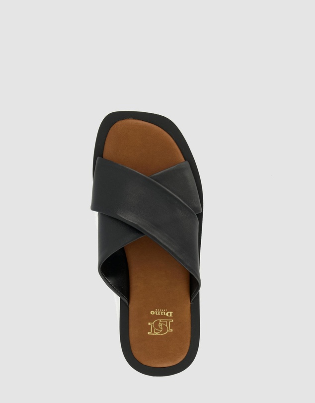 Dune London - Licorice - Black Leather