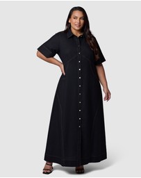 Sunday In The City - No Saints Maxi Shirt Dress