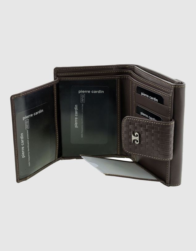 Pierre Cardin - Woven Leather Bi-Fold Wallet with RFID