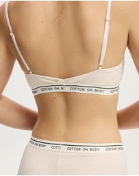 Cotton On Body - Branded Cotton Scoop Bralette