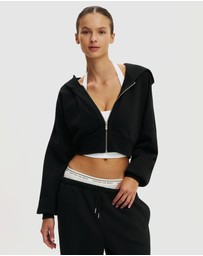 Cotton On Body Active - Active Raw Edge Zip Through Hoodie