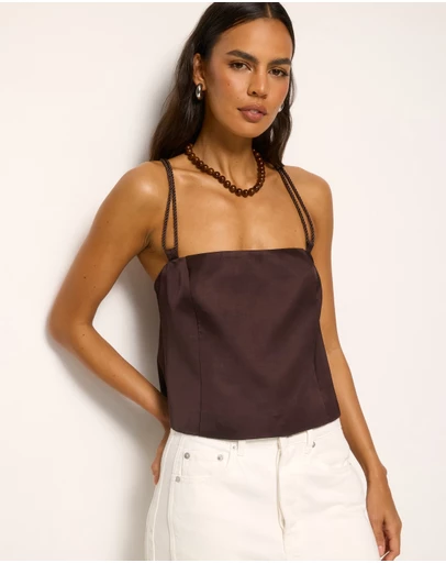 AERE - Madison Satin Top