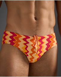 TEAMM8 - TEAMM8 Resort Wide Cut Swim Brief - Red Mirage