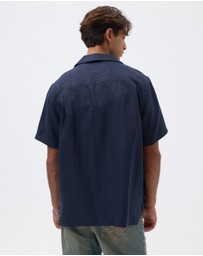 AERE - Kian Linen Camp Collar Shirt