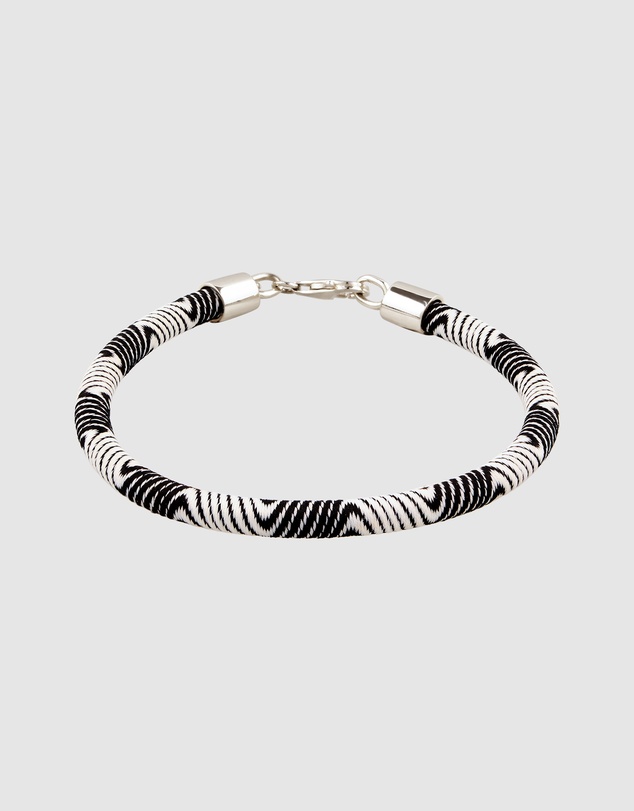 Kuzzoi - ICONIC EXCLUSIVE - Nylon Sailing Rope Bracelet in 925 Sterling Silver