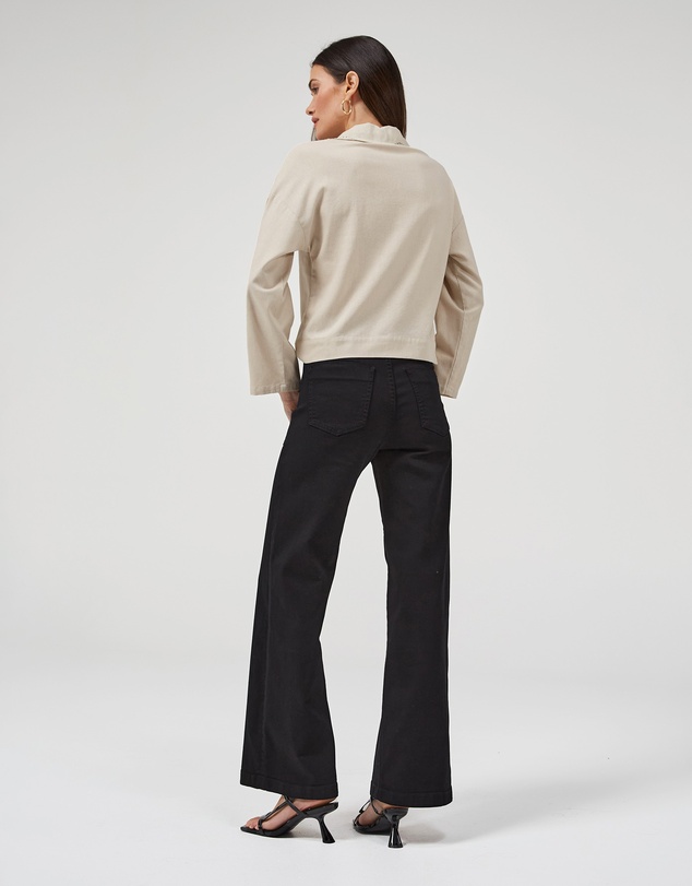 DRICOPER DENIM - Carrie Black Wide Straight Leg Jeans