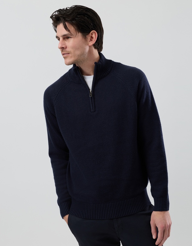 Wayver - Half Zip Wool Blend Knit