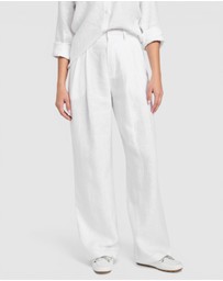 GUESS - Eco Jenny Wide Leg Linen Pants