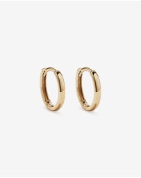 Michael Hill - 10mm Small Polished Huggie Earrings in 10kt Yellow Gold