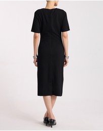 David Lawrence - Solana Textured Jersey Dress