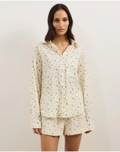Atmos&Here - Mae Long Sleeve Floral Pyjama Short Set