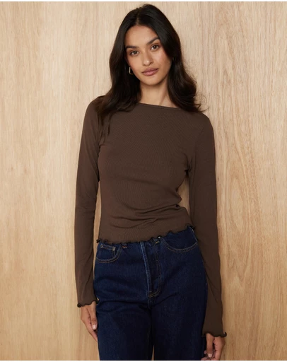 Atmos&Here - Bianca Ribbed Detailed Top