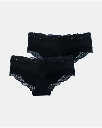 Love and Lustre - Classic Lace French Hipster Brief 2 Pack