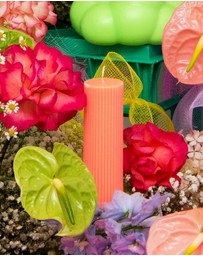 XRJ Celebrations - Pillar Neon Orange Candle