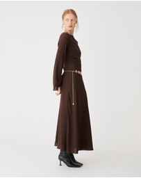 Forcast - Quinn Bias Tie Waist Dress